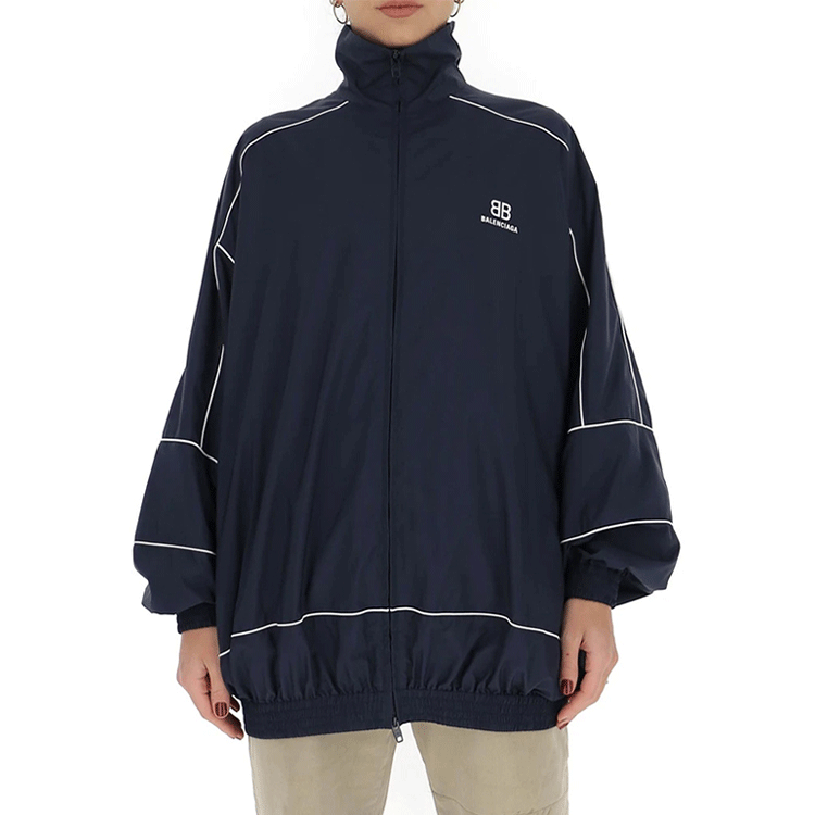 (Women) Balenciaga SS21 Solid Color Long Sleeve Jacket Deep Blue. 622998TJO824100 圖 4
