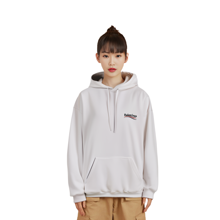 (Women) Balenciaga SS21 Solid Color White Hoodie 578135TIV539000 圖 4