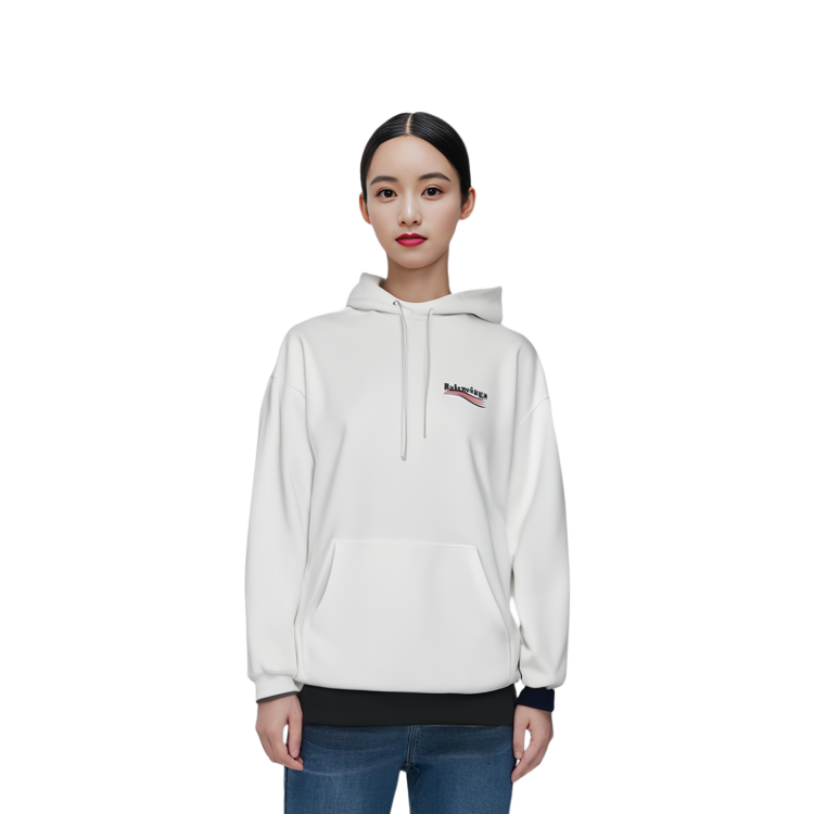 (Women) Balenciaga SS21 Solid Color White Hoodie 578135TIV539000 圖 5