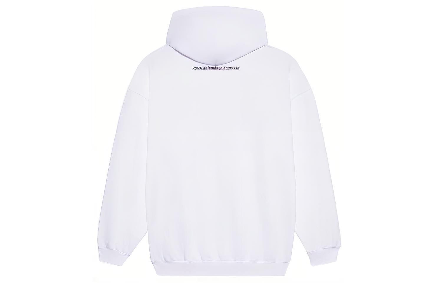 (Women) Balenciaga SS21 White Hoodie with Letter and Heart Print 578135TJVL69040 圖 3