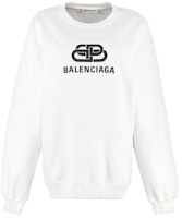 (Women) Balenciaga SS21 White Printed Logo Pullover Sweatshirt. 578132TEV199044 (Women) Balenciaga SS21 White Printed Logo Pullover Sweatshirt. 578132TEV199044