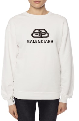 (W) Balenciaga SS21 白色印花Logo套頭衫衛衣 578132TEV199044 Shop (W) Balenciaga SS21 白色印花Logo套頭衫衛衣 578132TEV199044