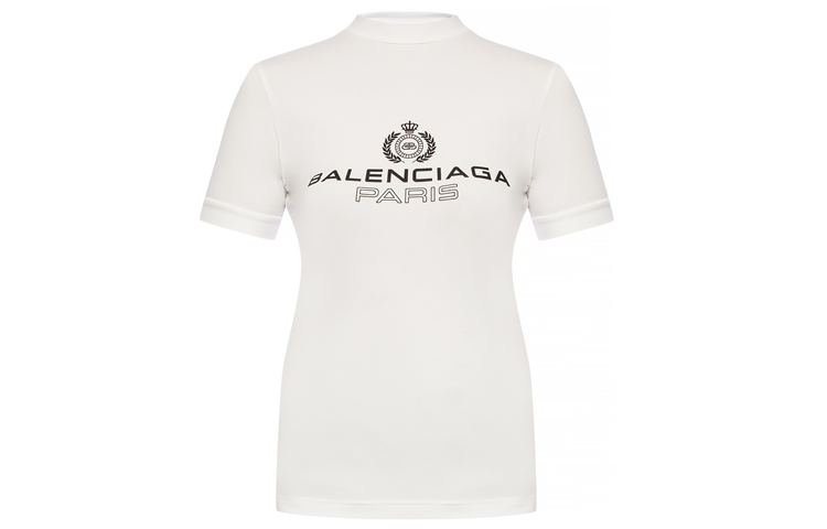 Order (W) Balenciaga SS21 白色印字母與桂冠圖案T恤 594603TGV479000