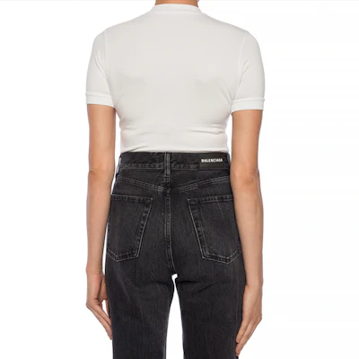 (W) Balenciaga SS21 白色印字母與桂冠圖案T恤 594603TGV479000 Purchase (W) Balenciaga SS21 白色印字母與桂冠圖案T恤 594603TGV479000