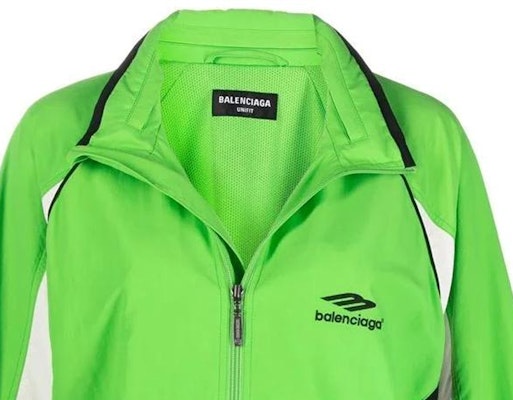 (W) Balenciaga SS22 3B Sports Icon Jaket Warna Blok Hijau. 698863TKO483520 Details for (W) Balenciaga SS22 3B Sports Icon Jaket Warna Blok Hijau. 698863TKO483520