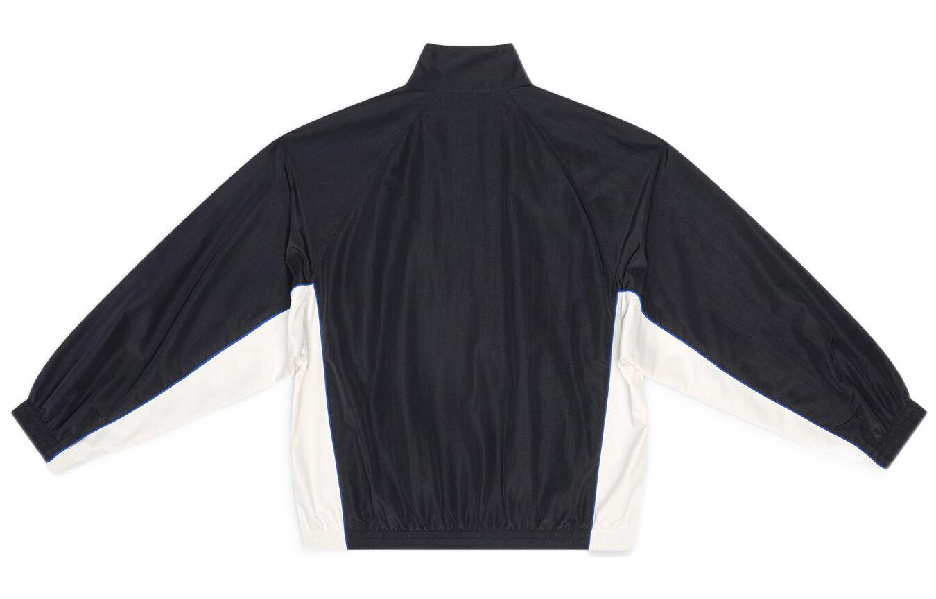 Lookbook (W) Balenciaga SS22 Jaket Zip-Up Black High Neck Colorblock. 698875TKO481000