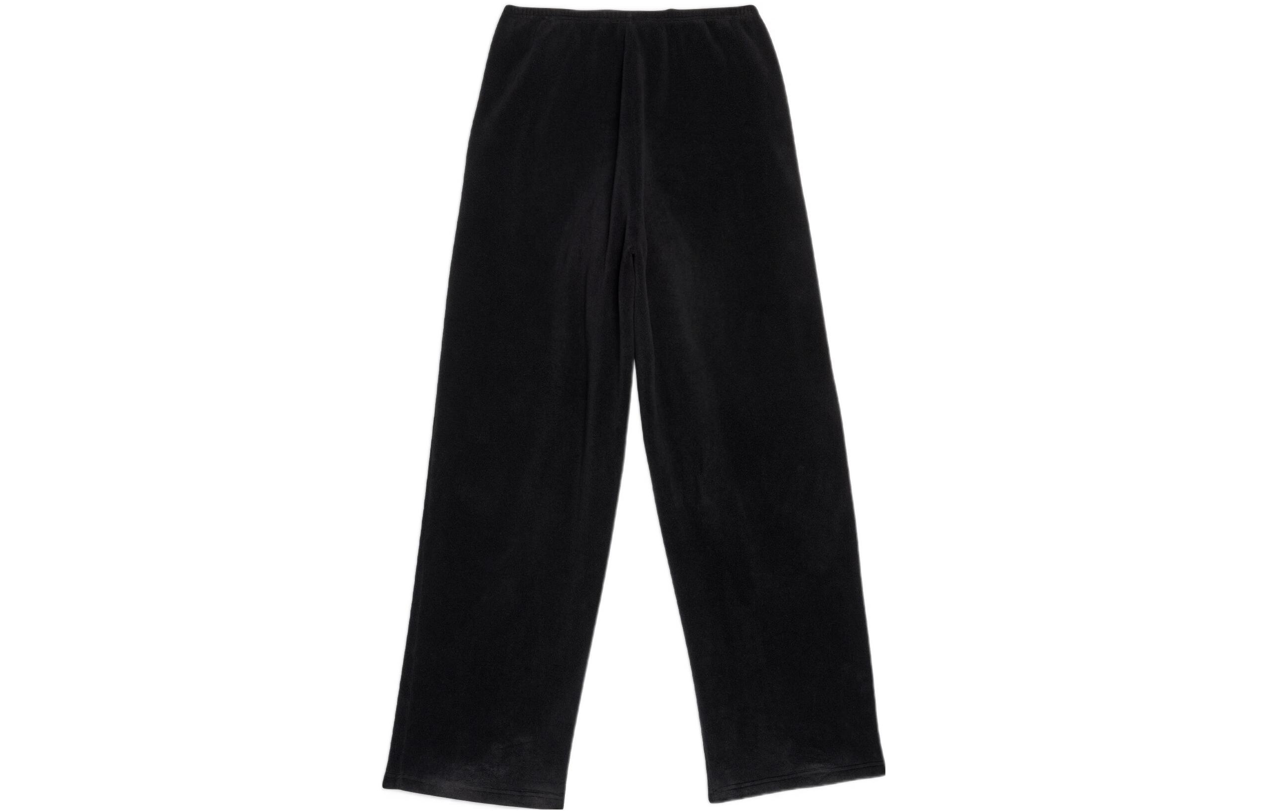 (Women) Balenciaga SS22  Black Knit Joggers with Embroidered Logo. 698144TMVC71069