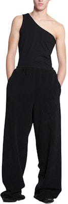 (W) 巴黎世家SS22黑色针织慢跑裤,带刺绣标志。 698144TMVC71069 Shop (W) 巴黎世家SS22黑色针织慢跑裤,带刺绣标志。 698144TMVC71069