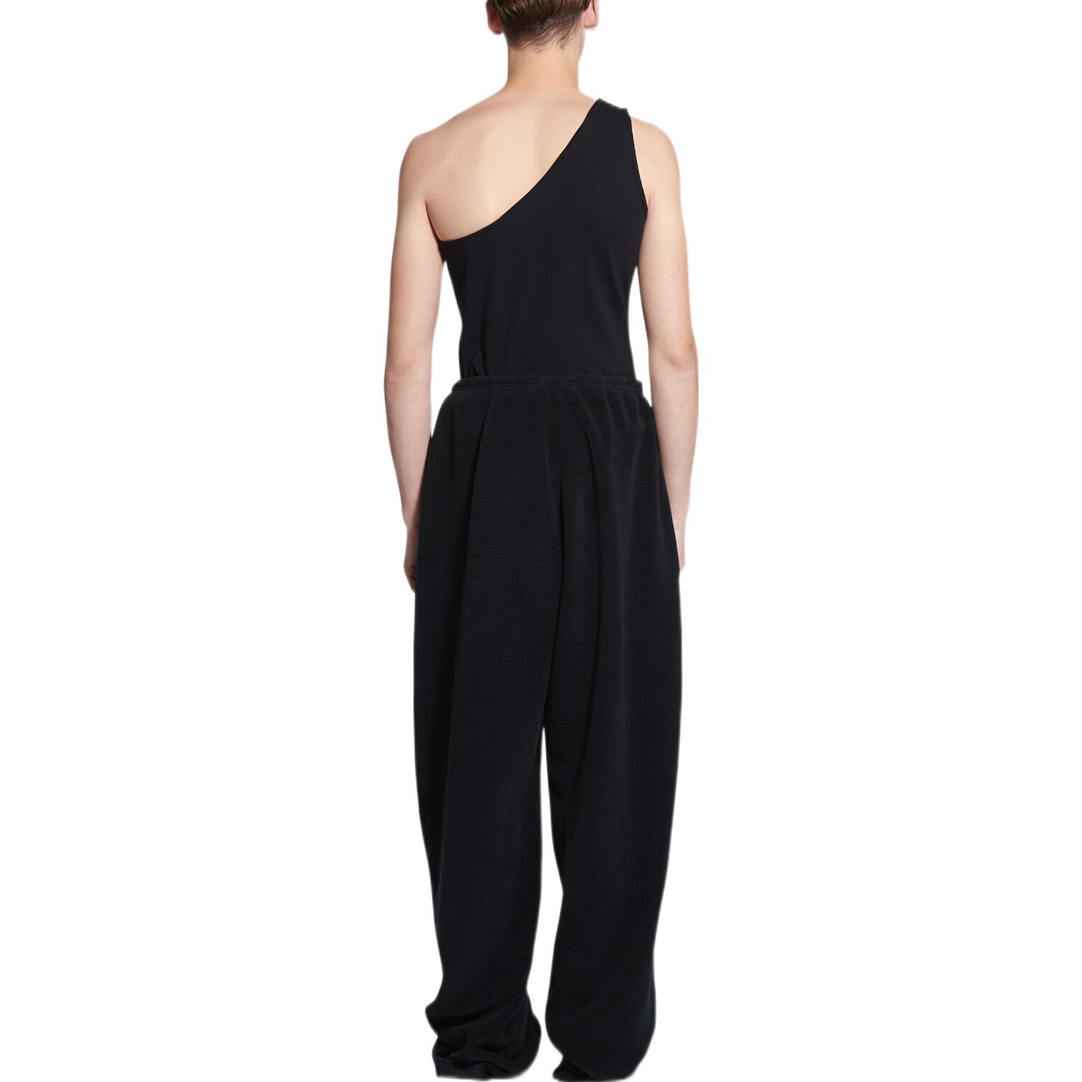 Purchase (W) 巴黎世家SS22黑色针织慢跑裤，带刺绣标志。 698144TMVC71069