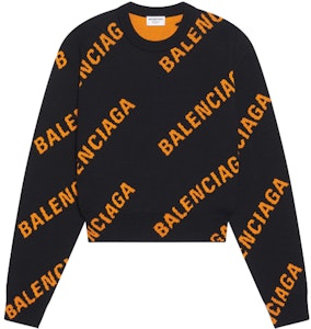 (W) Balenciaga SS22 黑色針織毛衣 全版Logo印花 671576T32001018 Order (W) Balenciaga SS22 黑色針織毛衣 全版Logo印花 671576T32001018