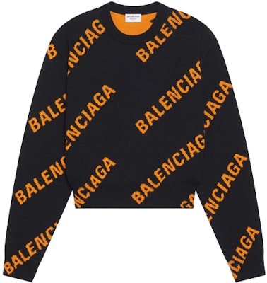 (W) Balenciaga SS22 黑色針織毛衣 全版Logo印花 671576T32001018 Order (W) Balenciaga SS22 黑色針織毛衣 全版Logo印花 671576T32001018