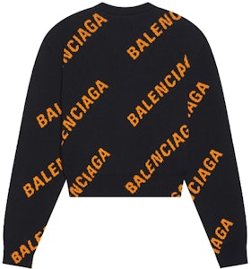 (W) Balenciaga SS22 黑色針織毛衣 全版Logo印花 671576T32001018 Lookbook (W) Balenciaga SS22 黑色針織毛衣 全版Logo印花 671576T32001018