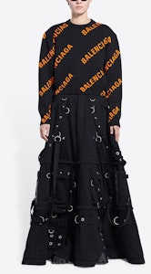 (W) Balenciaga SS22 黑色針織毛衣 全版Logo印花 671576T32001018 Shop (W) Balenciaga SS22 黑色針織毛衣 全版Logo印花 671576T32001018