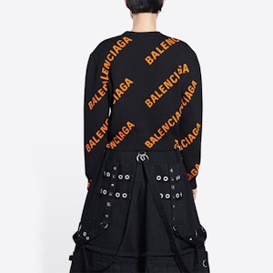 (W) Balenciaga SS22 黑色針織毛衣 全版Logo印花 671576T32001018 Details for (W) Balenciaga SS22 黑色針織毛衣 全版Logo印花 671576T32001018