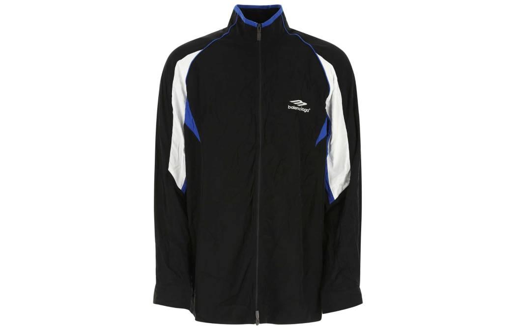 (Women) Balenciaga SS22  Black Letter Logo Print Zip Jacket - Oversized Fit. 699224TFO021000 圖 2