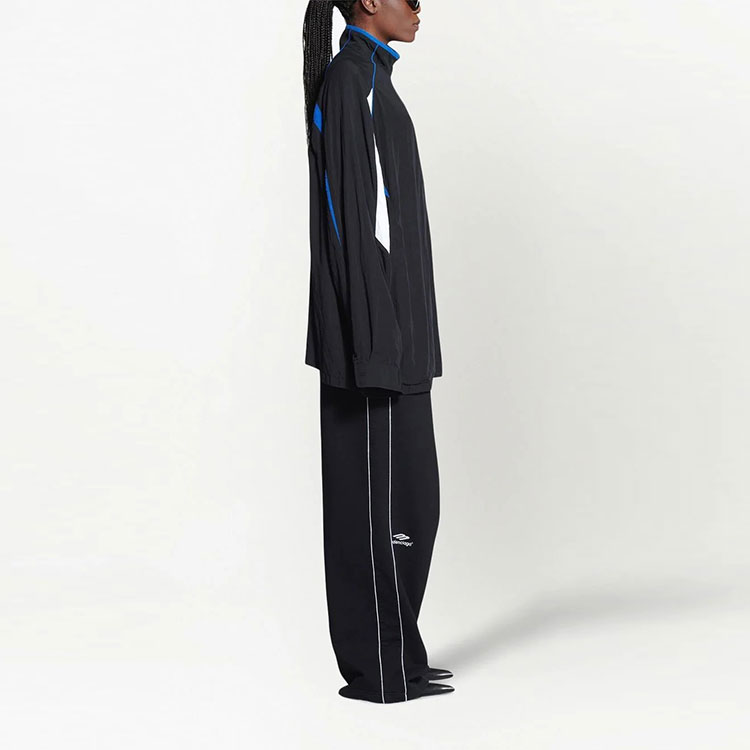 (Women) Balenciaga SS22  Black Letter Logo Print Zip Jacket - Oversized Fit. 699224TFO021000 圖 5