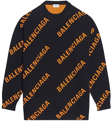(Women) Balenciaga SS22 Black Logo Print Crewneck Pullover Sweater. 657528T32001018 Buy (Women) Balenciaga SS22 Black Logo Print Crewneck Pullover Sweater. 657528T32001018