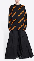 Shop (W) Balenciaga 黑色Logo印花圓領長袖毛衣 SS22。 657528T32001018