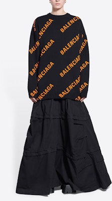 (Women) Balenciaga SS22 Black Logo Print Crewneck Pullover Sweater. 657528T32001018 Shop (Women) Balenciaga SS22 Black Logo Print Crewneck Pullover Sweater. 657528T32001018