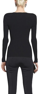 (W) 巴黎世家 SS22 黑色长袖针织套头毛衣. 675362T51591000 Shop (W) 巴黎世家 SS22 黑色长袖针织套头毛衣. 675362T51591000