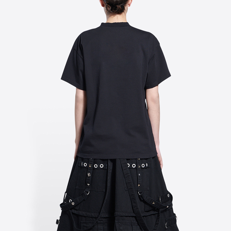 (Women) Balenciaga SS22  Black Slime Logo Print Crewneck T-Shirt. 612965TLVF11069 圖 7