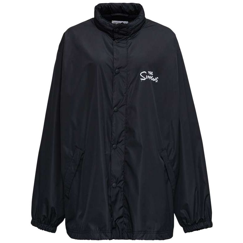 (Women) Balenciaga SS22  Casual Print Jacket Regular Fit Black. 681448TLO061000