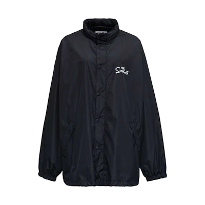 (Women) Balenciaga SS22 Casual Print Jacket Regular Fit Black. 681448TLO061000