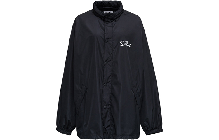 Lookbook (W) Balenciaga SS22 Jaket Cetakan Santai Potongan Biasa Hitam. 681448TLO061000