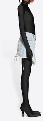 (W) 발렌시아가 SS22 디스트레스드 헴 컷아웃 데님 미니 스커트 블루 704541TDW144824 Details for (W) 발렌시아가 SS22 디스트레스드 헴 컷아웃 데님 미니 스커트 블루 704541TDW144824