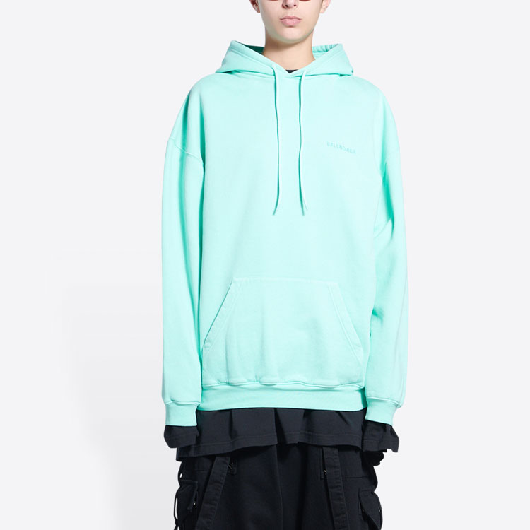 Purchase (W) 巴黎世家 SS22 綠色標誌連帽衫 常規版型。 578135TLVB83062