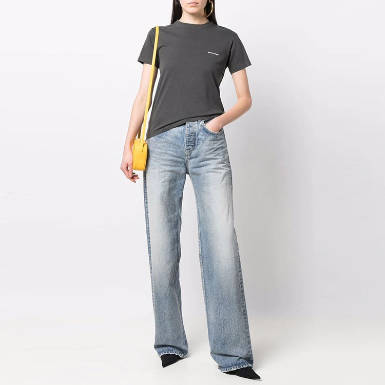 Lookbook (W) Balenciaga SS22 Jeans High-Waisted Loose Straight Biru 681729TJW604012