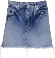 (Women) Balenciaga SS22 Light Blue Denim Button Skirt Regular Fit 697851TMW264437 (Women) Balenciaga SS22 Light Blue Denim Button Skirt Regular Fit 697851TMW264437