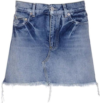 (W) 巴黎世家 SS22 浅蓝色牛仔纽扣半身裙 常规版型 697851TMW264437 Order (W) 巴黎世家 SS22 浅蓝色牛仔纽扣半身裙 常规版型 697851TMW264437