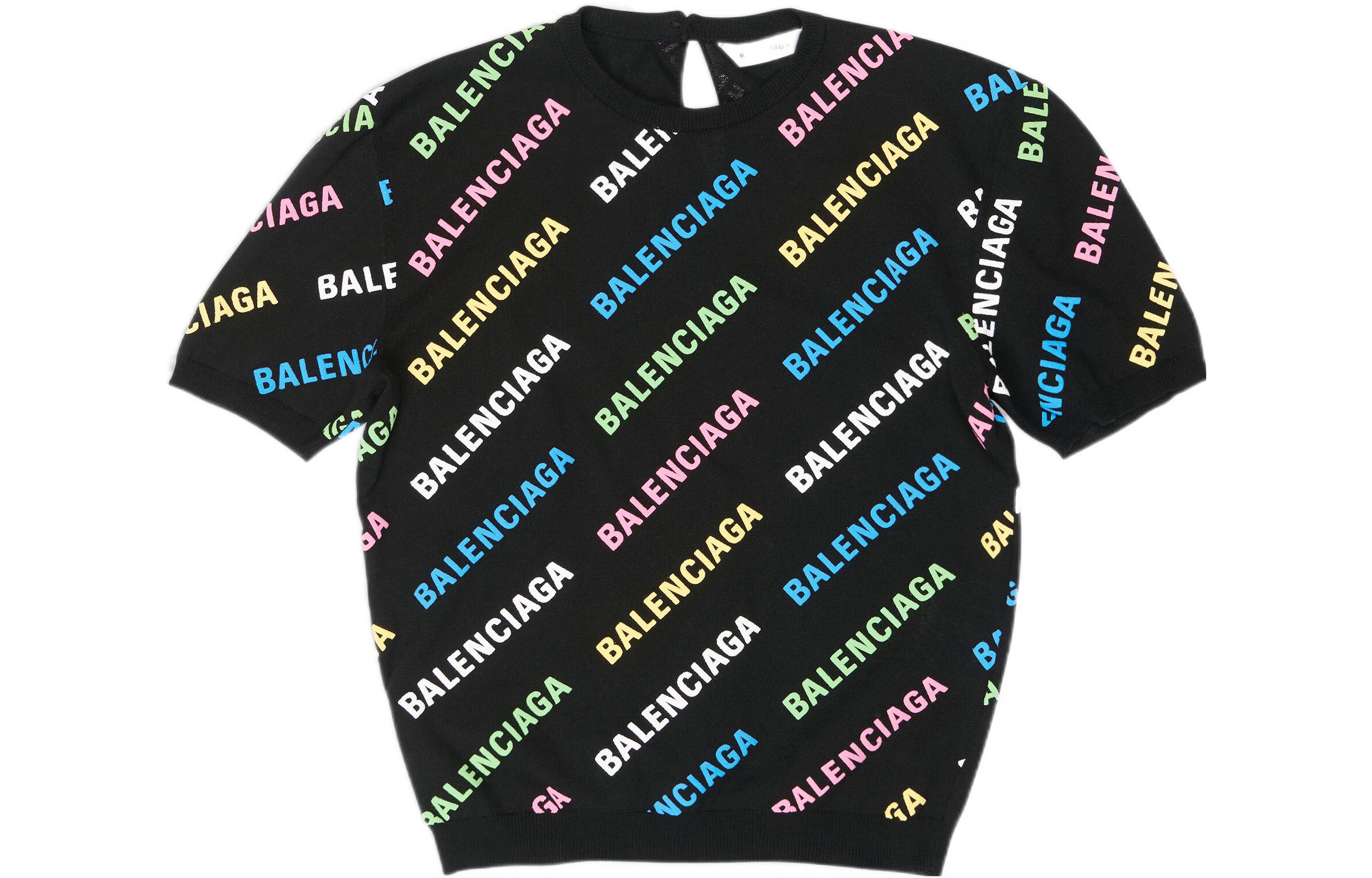 Order (W) Balenciaga SS22 Logo Baju Slim Fit Hitam. 695449T32342771