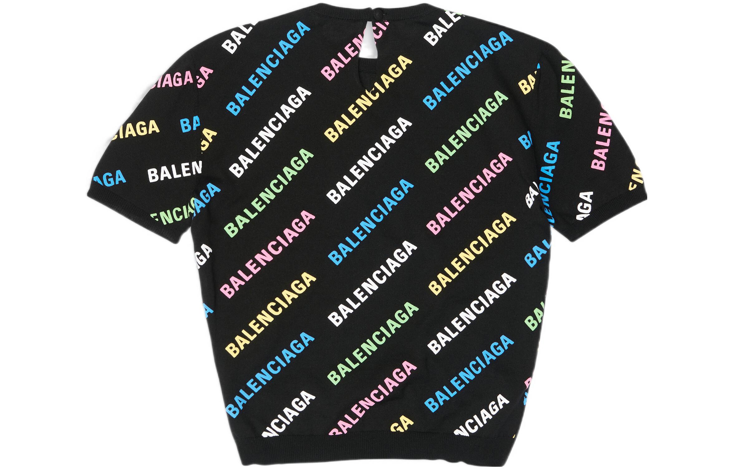 Lookbook (W) Balenciaga SS22 Logo Baju Slim Fit Hitam. 695449T32342771