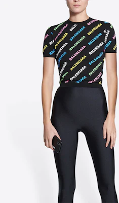 (W) Balenciaga SS22 Logo Baju Slim Fit Hitam. 695449T32342771 Shop (W) Balenciaga SS22 Logo Baju Slim Fit Hitam. 695449T32342771