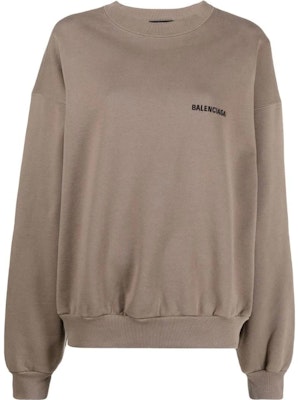 (Women) Balenciaga SS22 Logo Print Oversized Sweatshirt Gray Taupe. 697869TMVF57761 Buy (Women) Balenciaga SS22 Logo Print Oversized Sweatshirt Gray Taupe. 697869TMVF57761