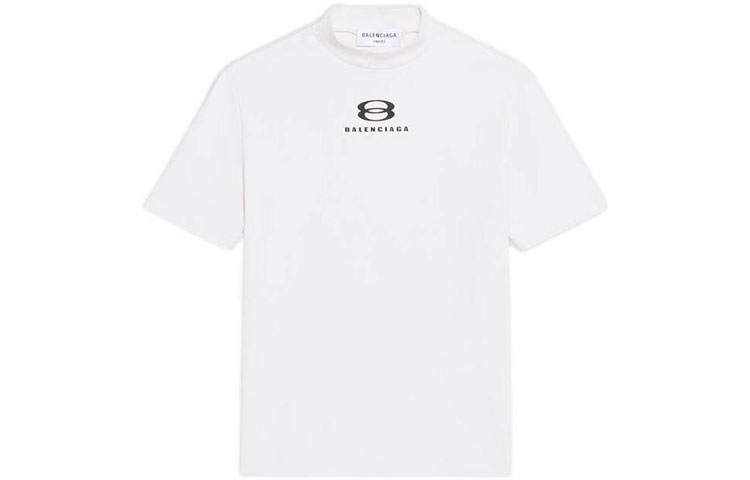 (Women) Balenciaga SS22  Logo Print White Crewneck T-Shirt - Perfect Gift Idea 681057TLVG29054 圖 2