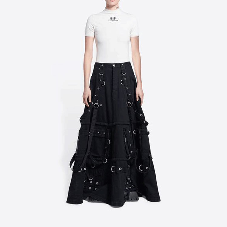 (Women) Balenciaga SS22  Logo Print White Crewneck T-Shirt - Perfect Gift Idea 681057TLVG29054 圖 4