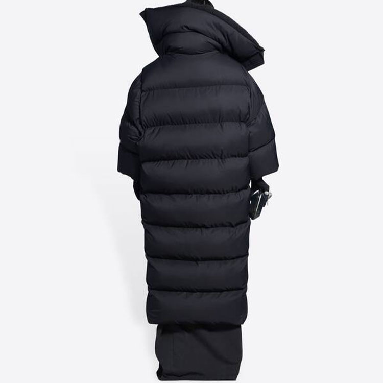 Purchase (W) 巴黎世家 SS22 黑色长款尼龙羽绒大衣配加长领设计 681493TJO031000