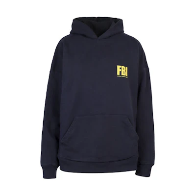 (Women) Balenciaga SS22 Navy Blue Letter Print Casual Hoodie Sweatshirt. 682144TLVM44084