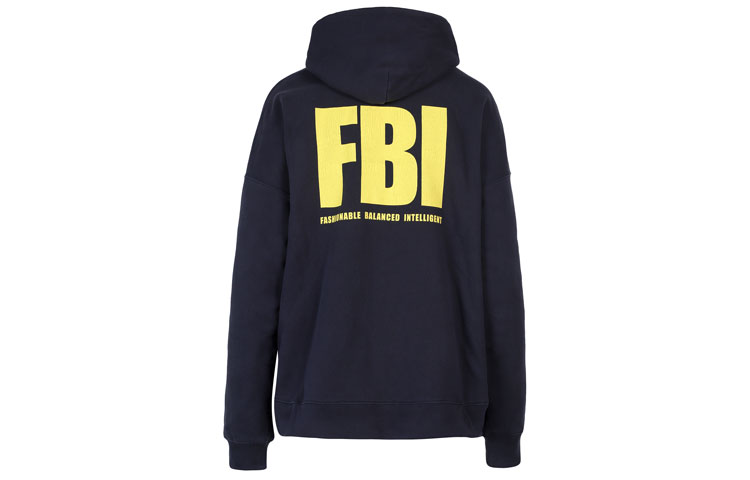 (Women) Balenciaga SS22  Navy Blue Letter Print Casual Hoodie Sweatshirt. 682144TLVM44084 圖 3