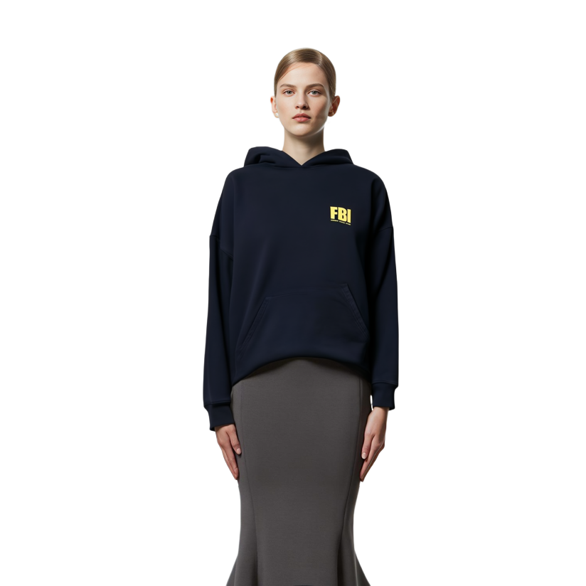 (Women) Balenciaga SS22  Navy Blue Letter Print Casual Hoodie Sweatshirt. 682144TLVM44084 圖 5