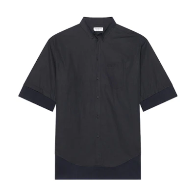 (Women) Balenciaga SS22 Oversized Black Shirt with BB Logo. 690395TYB181000
