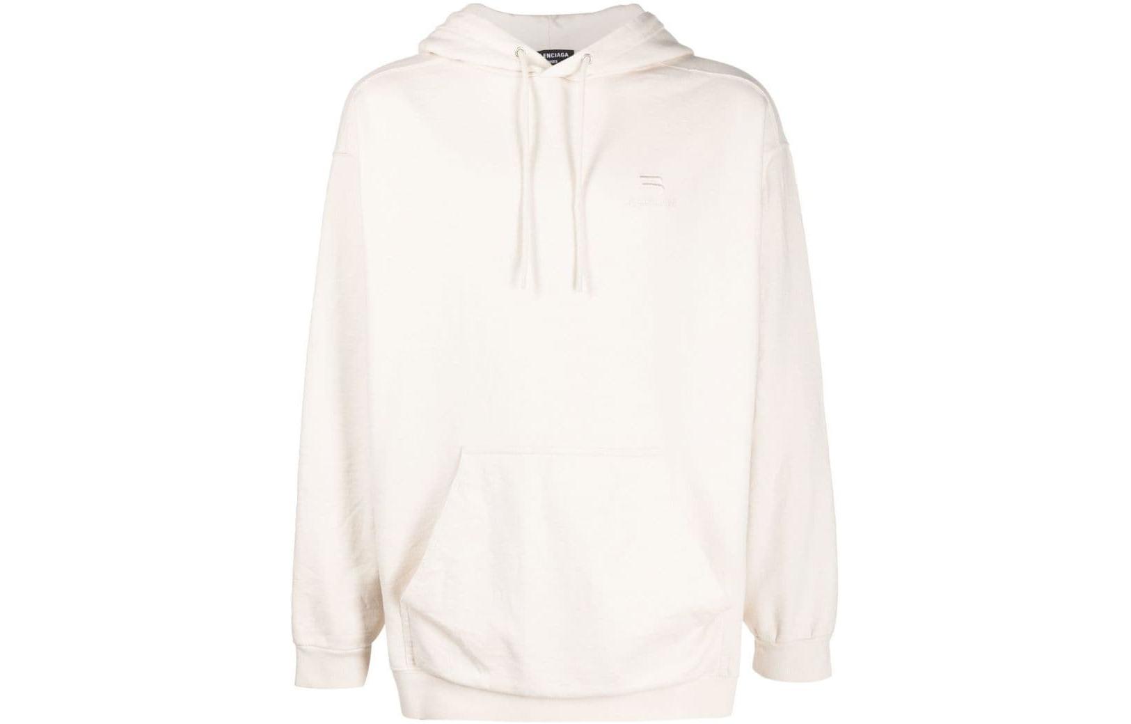 (Women) Balenciaga SS22  Oversized Solid Color Drawstring Hoodie White. 578135TLVA19080 圖 2
