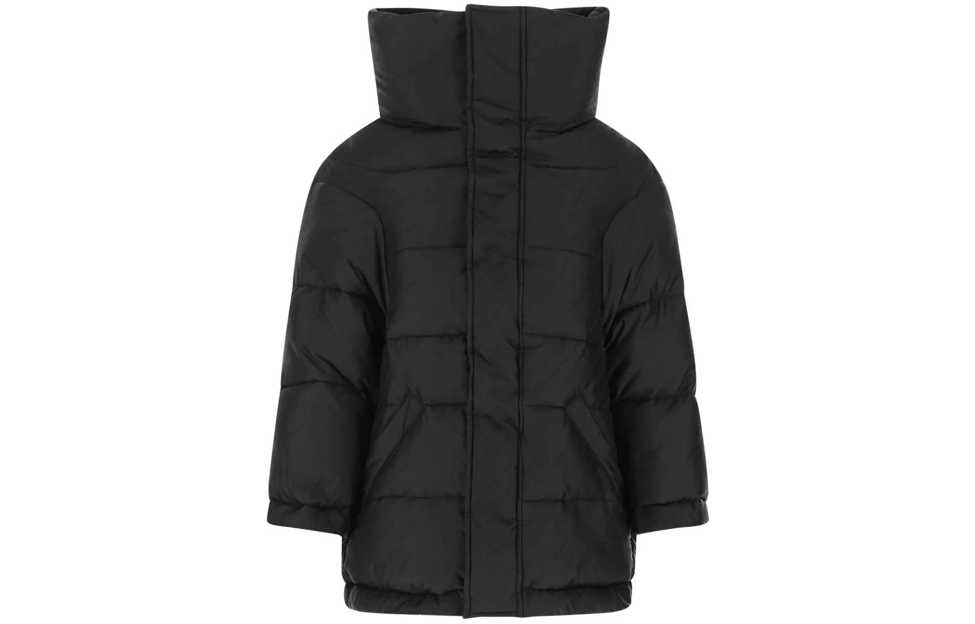 (Women) Balenciaga SS22  Oversized Solid Color High Neck Jacket Black. 659040TKO401000 圖 2