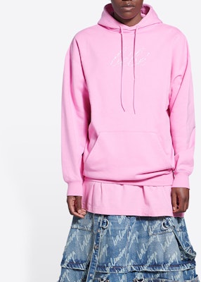 (Women) Balenciaga SS22 Pink Pullover Hoodie Long Sleeve Plain Sweatshirt 578135TLVH55630 Purchase (Women) Balenciaga SS22 Pink Pullover Hoodie Long Sleeve Plain Sweatshirt 578135TLVH55630