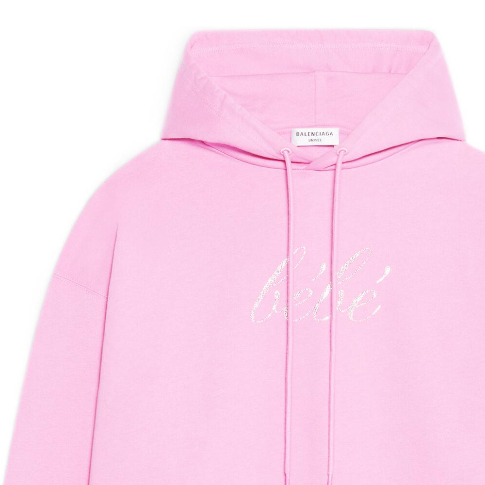 Sizing (Women) Balenciaga SS22  Pink Pullover Hoodie Long Sleeve Plain Sweatshirt 578135TLVH55630