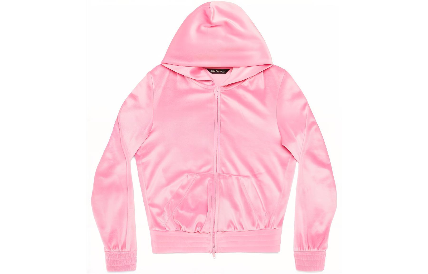 (Women) Balenciaga SS22  Pink Zip-Up Hoodie Oversized Fit Long Sleeve. 751792TMO265630