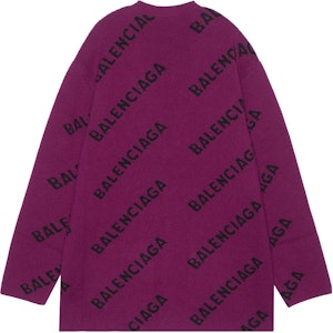(W) Balenciaga SS22 紫色V領寬鬆羊毛針織毛衣 659676T15675272 Lookbook (W) Balenciaga SS22 紫色V領寬鬆羊毛針織毛衣 659676T15675272